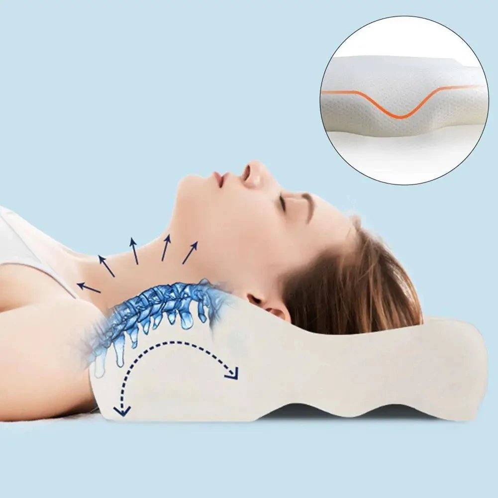 Butterfly Memory Foam Pillow For Side Sleepers, Ergonomic Orthopedic Neck Support, Dual Support For Side And Back Sleeping