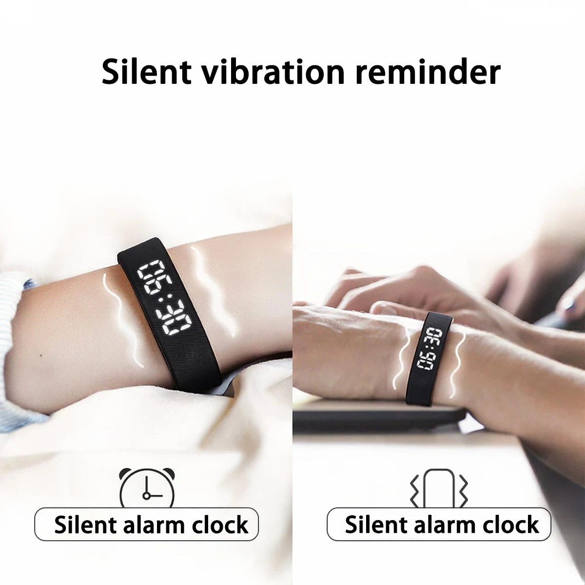 Blackout™ Stealth Alarm Clock, Silent Vibration Wake System