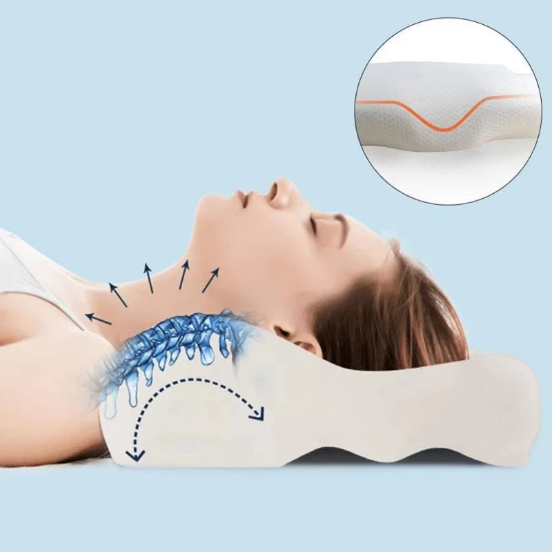 Butterfly Memory Foam Pillow For Side Sleepers, Ergonomic Orthopedic Neck Support, Dual Support For Side And Back Sleeping