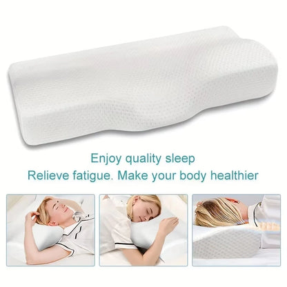 Butterfly Memory Foam Pillow For Side Sleepers, Ergonomic Orthopedic Neck Support, Dual Support For Side And Back Sleeping