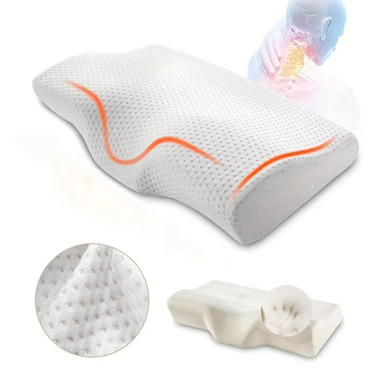 Butterfly Memory Foam Pillow For Side Sleepers, Ergonomic Orthopedic Neck Support, Dual Support For Side And Back Sleeping